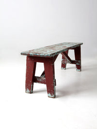 antique primitive painted bench