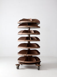 vintage industrial carousel rack