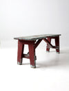 antique primitive painted bench