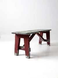 antique primitive painted bench