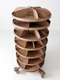 vintage industrial carousel rack