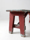 antique primitive painted bench