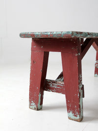 antique primitive painted bench