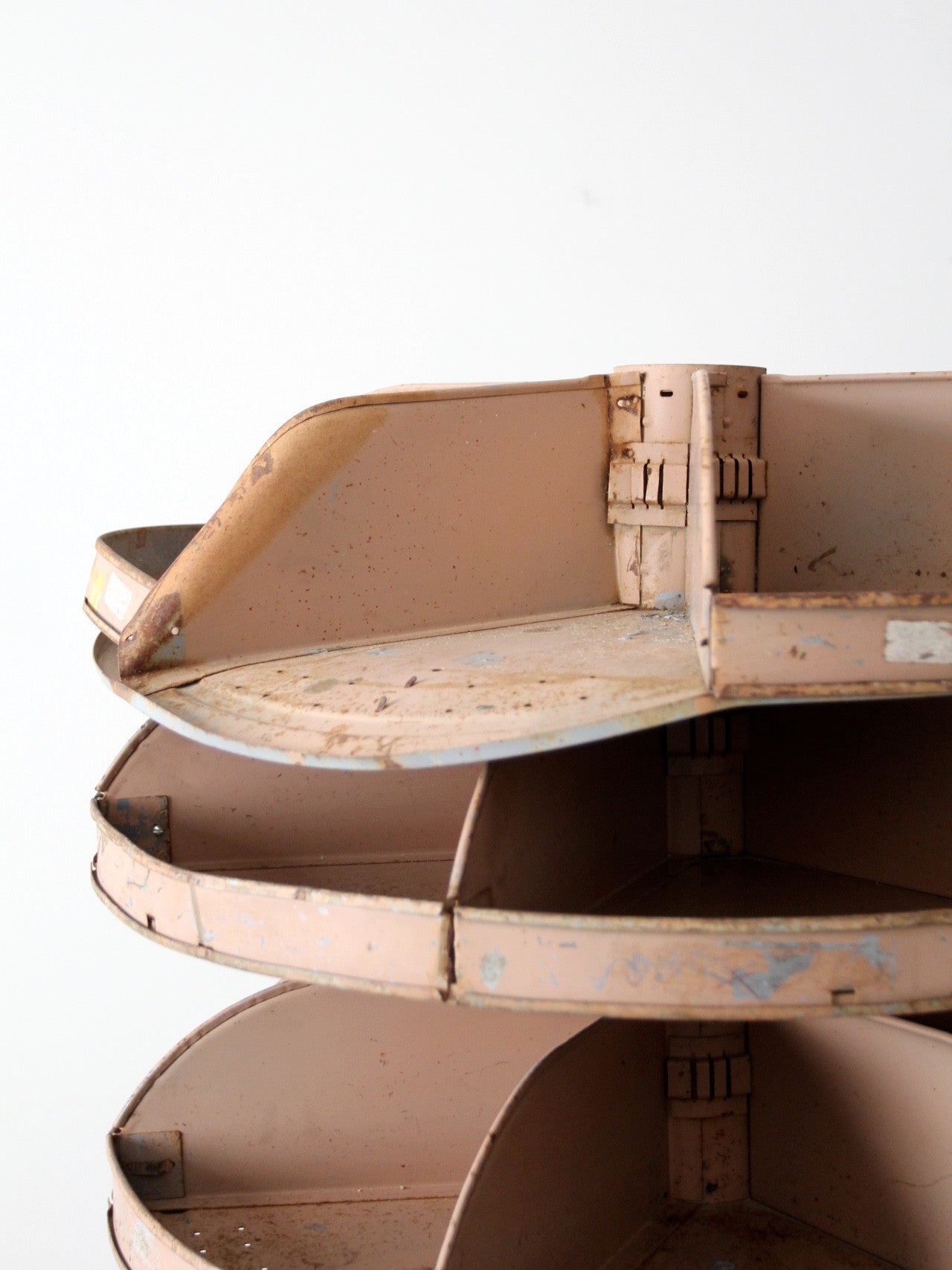 vintage industrial carousel rack