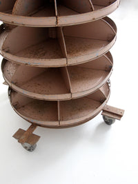 vintage industrial carousel rack