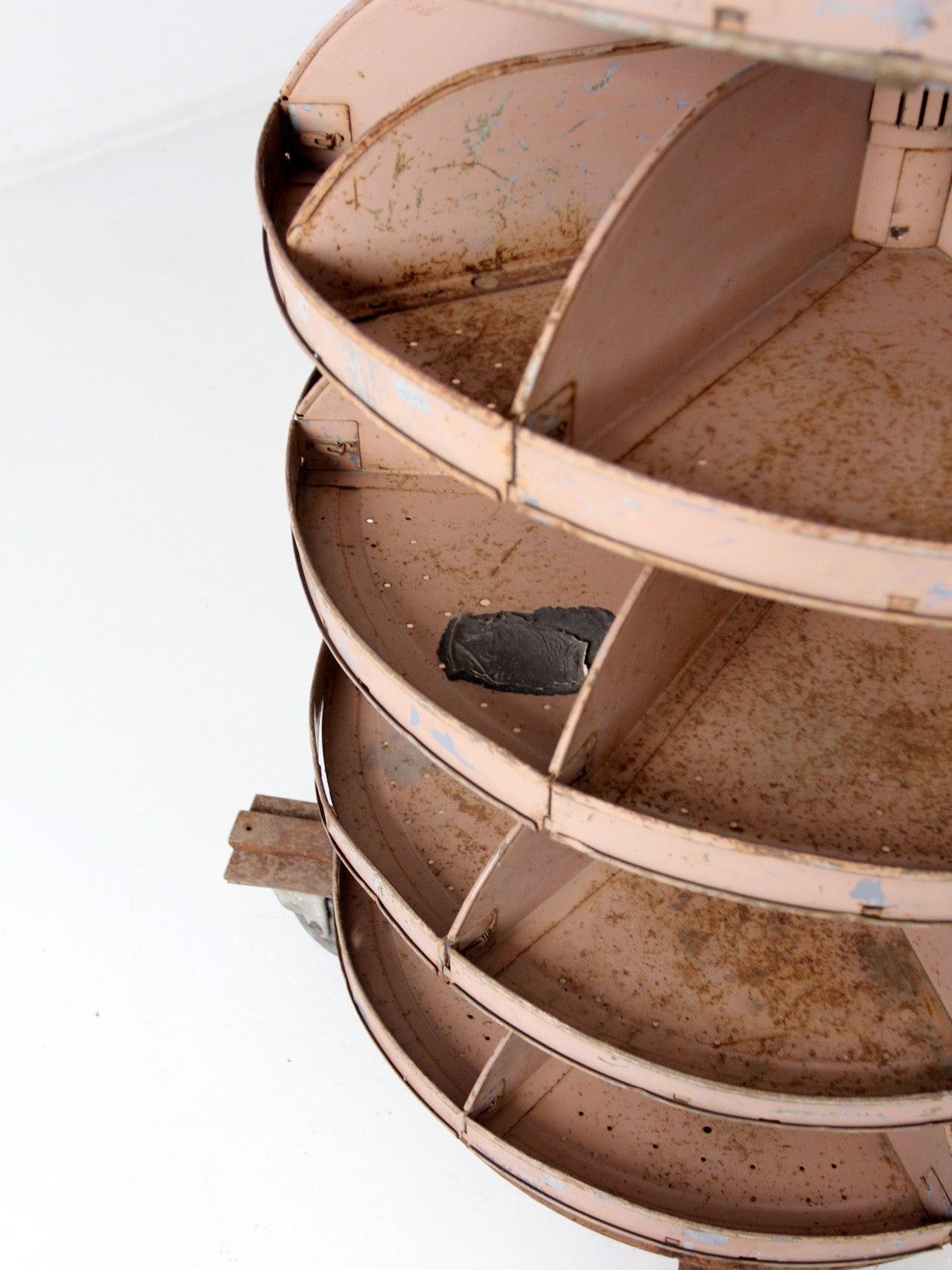 vintage industrial carousel rack