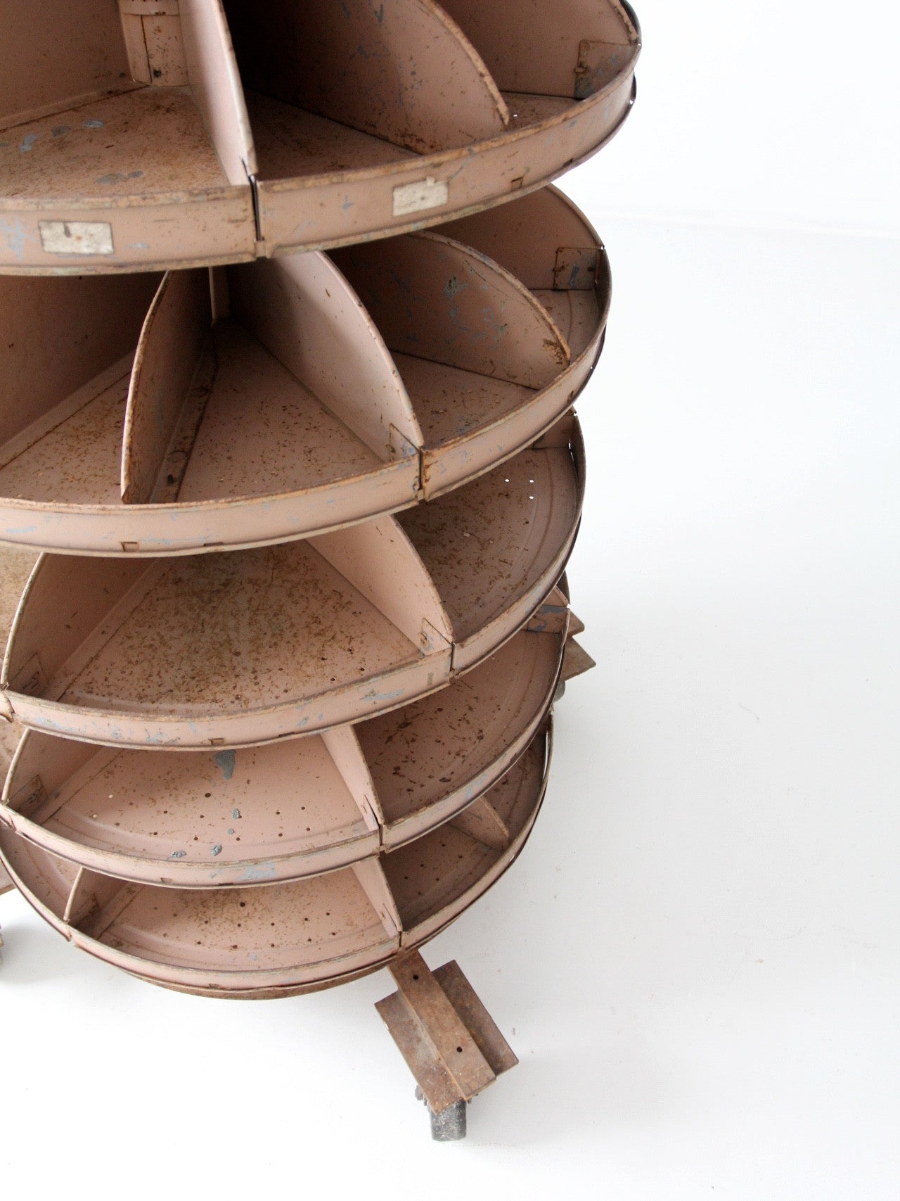 vintage industrial carousel rack