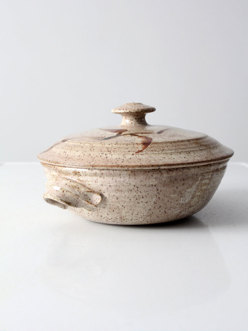 vintage studio pottery steamer pot