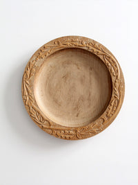 vintage hand carved wood bowl