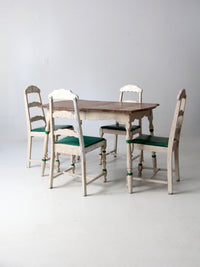 vintage painted wood dining chairs set of 4