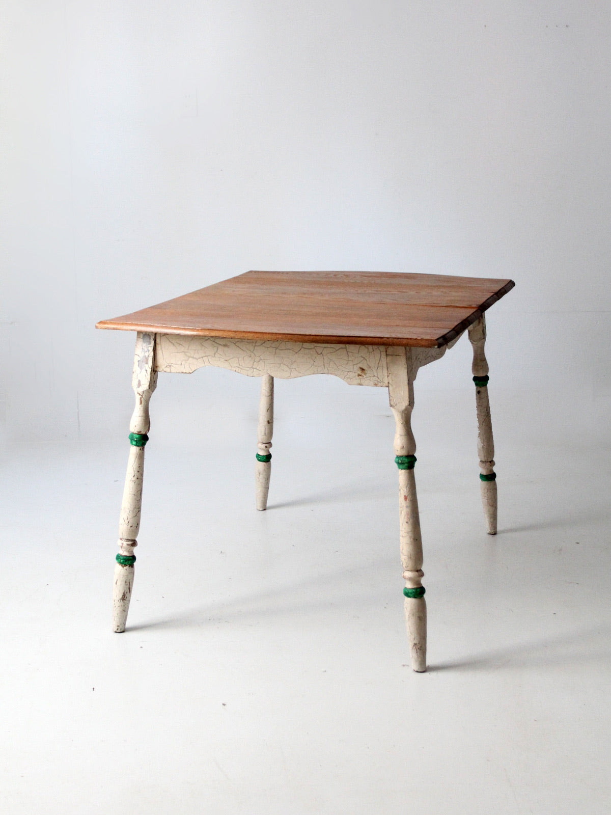 vintage painted wood dining table