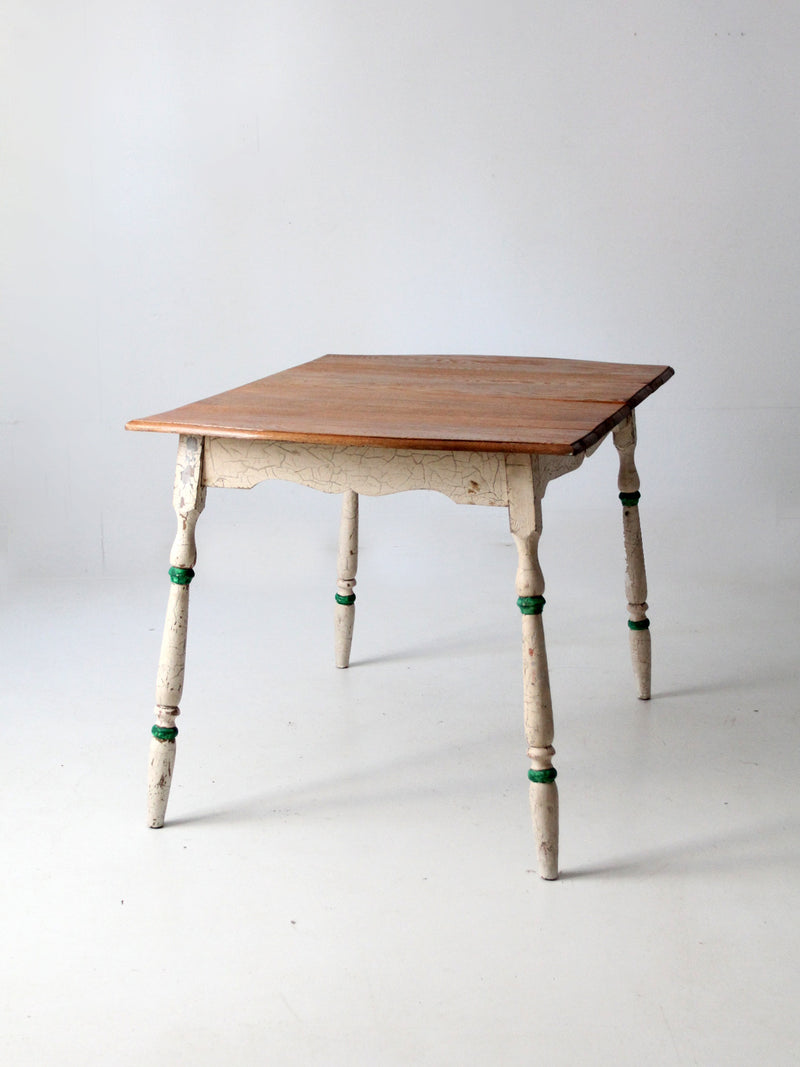vintage painted wood dining table