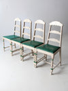 vintage painted wood dining chairs set of 4