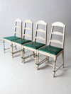 vintage painted wood dining chairs set of 4