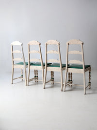 vintage painted wood dining chairs set of 4