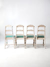 vintage painted wood dining chairs set of 4