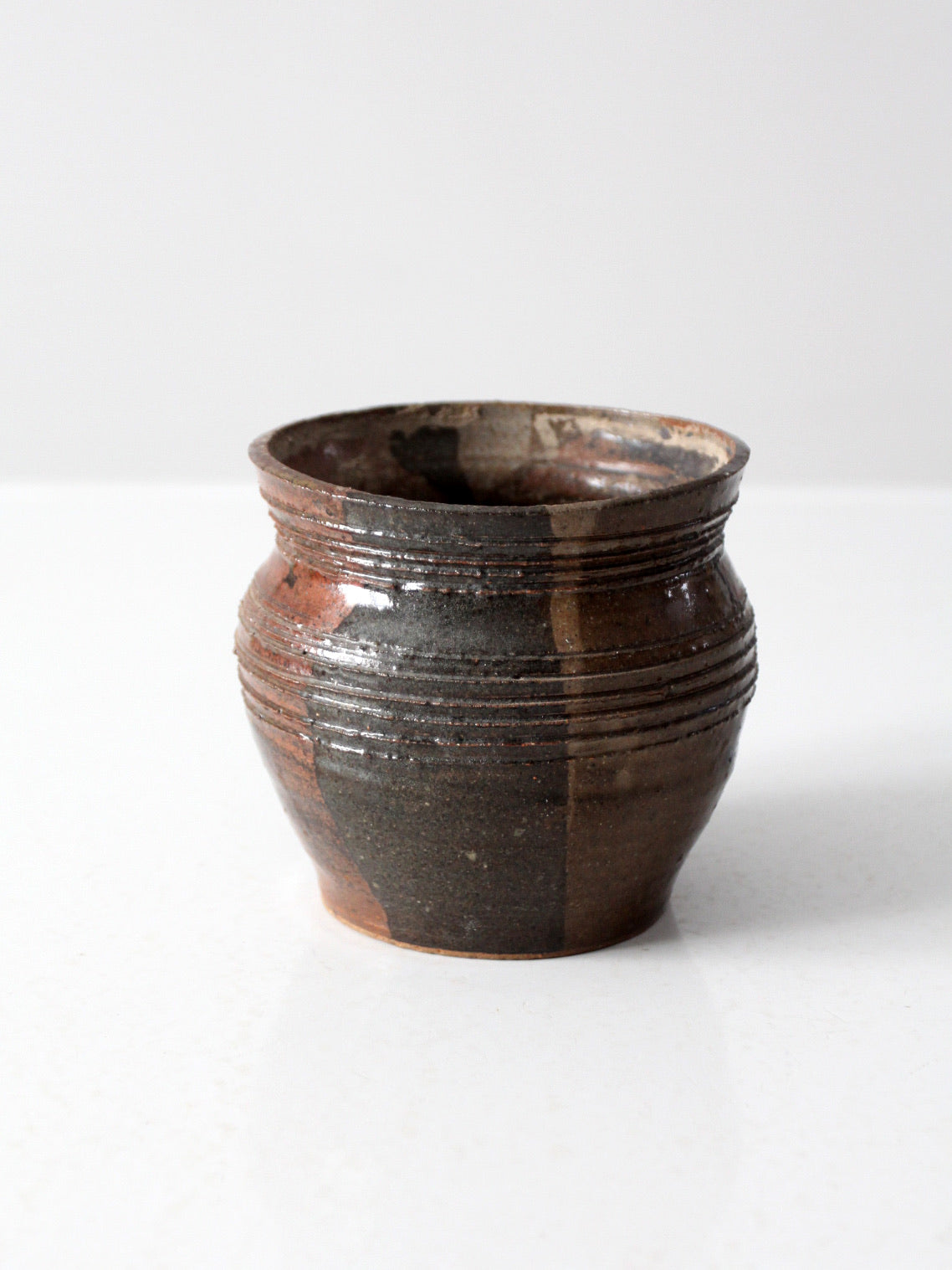 vintage studio pottery cachepot pottery vase
