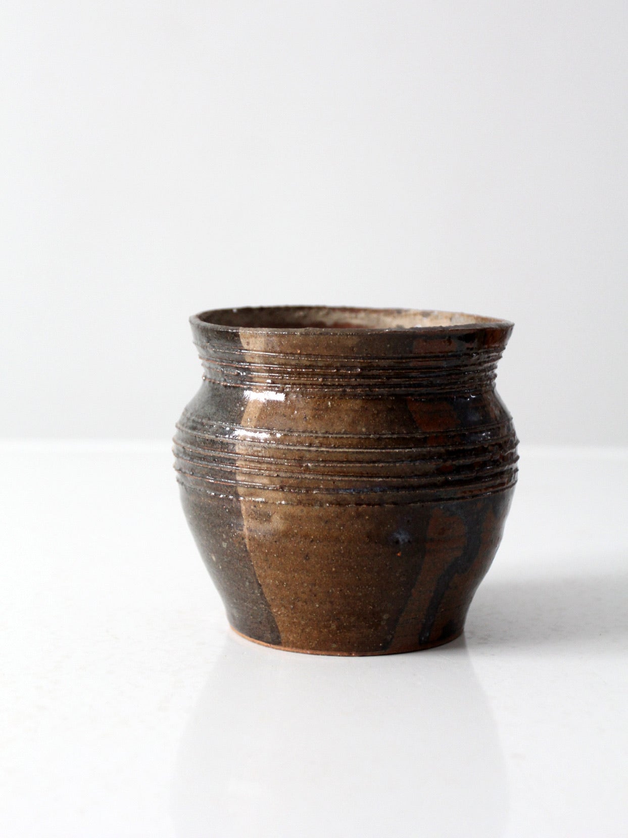 vintage studio pottery cachepot pottery vase