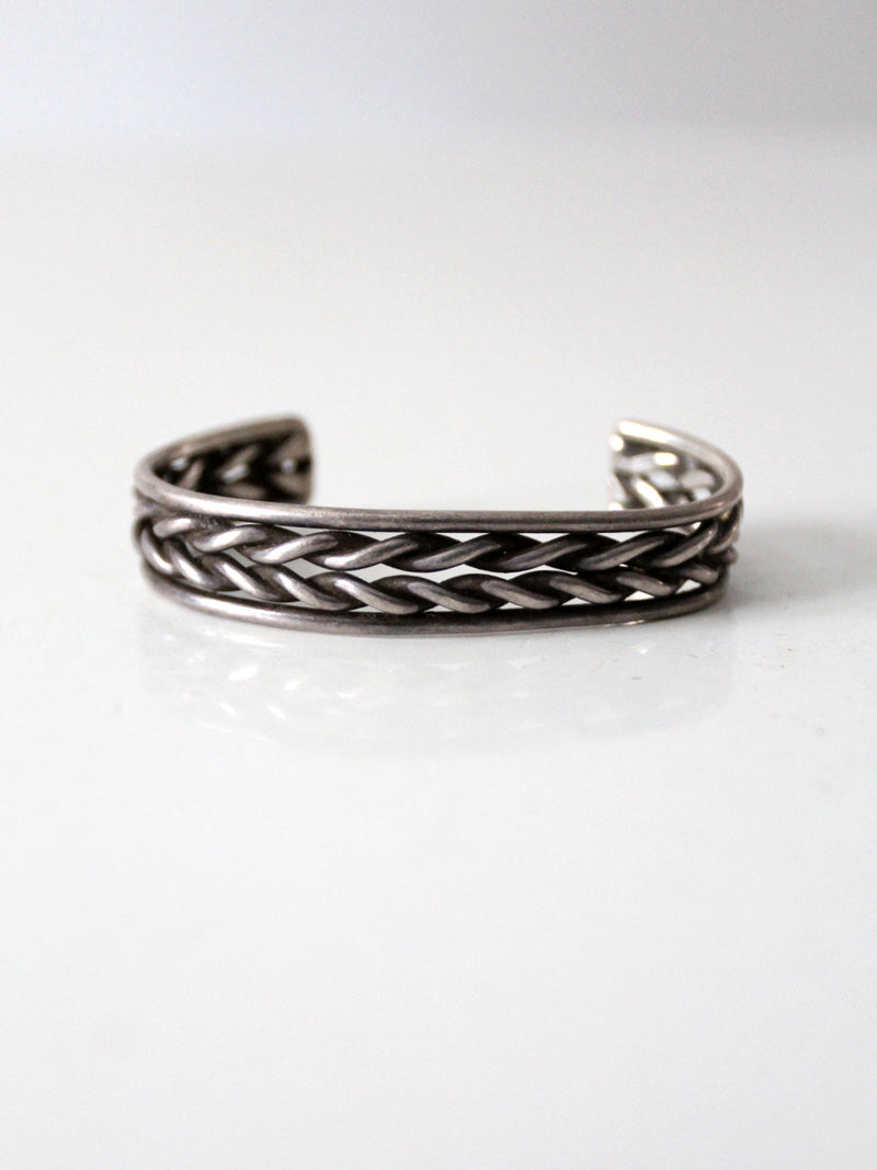 vintage braided metal cuff