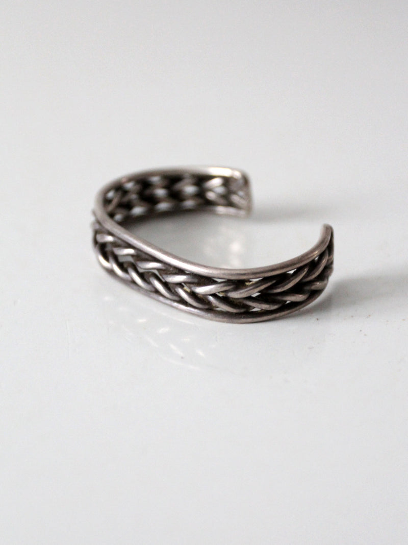 vintage braided metal cuff