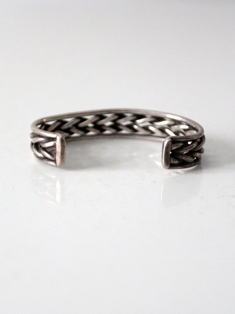 vintage braided metal cuff