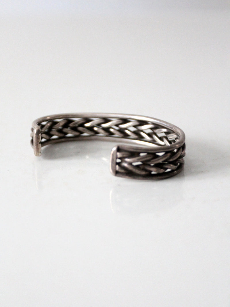 vintage braided metal cuff