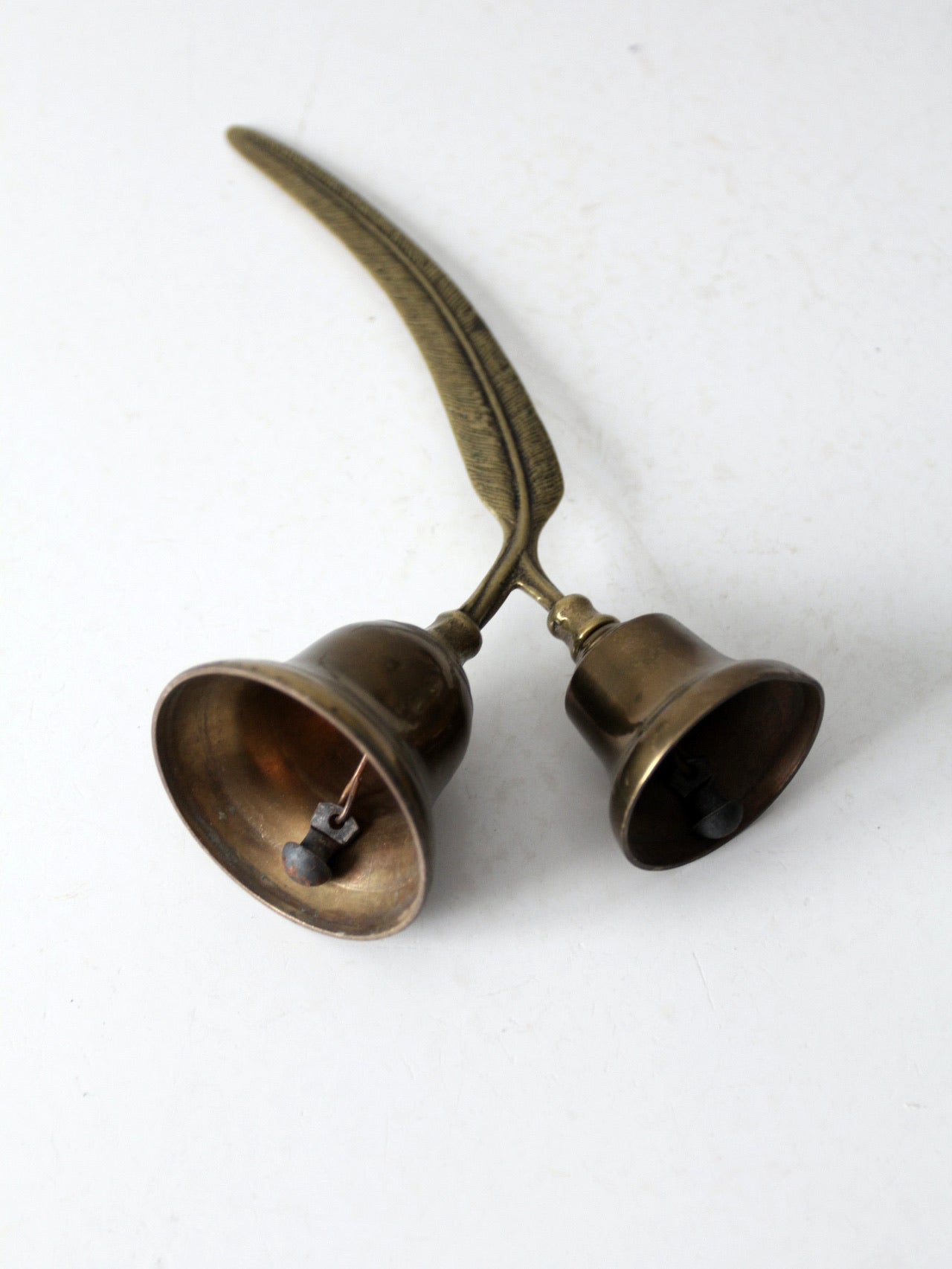 vintage English brass double bell