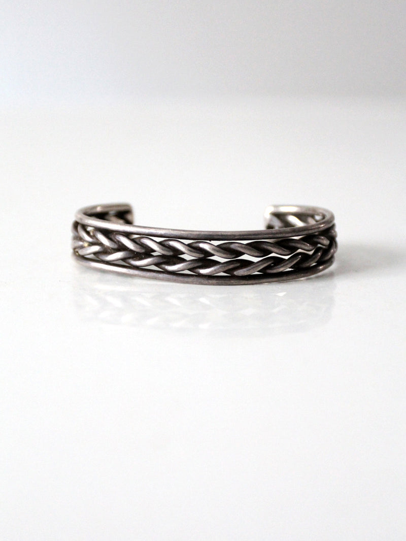 vintage braided metal cuff