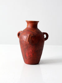 vintage three handled vase