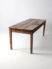 antique wood table 7 ft