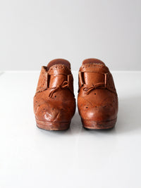 vintage 70s leather clogs size 6