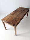 antique wood table 7 ft