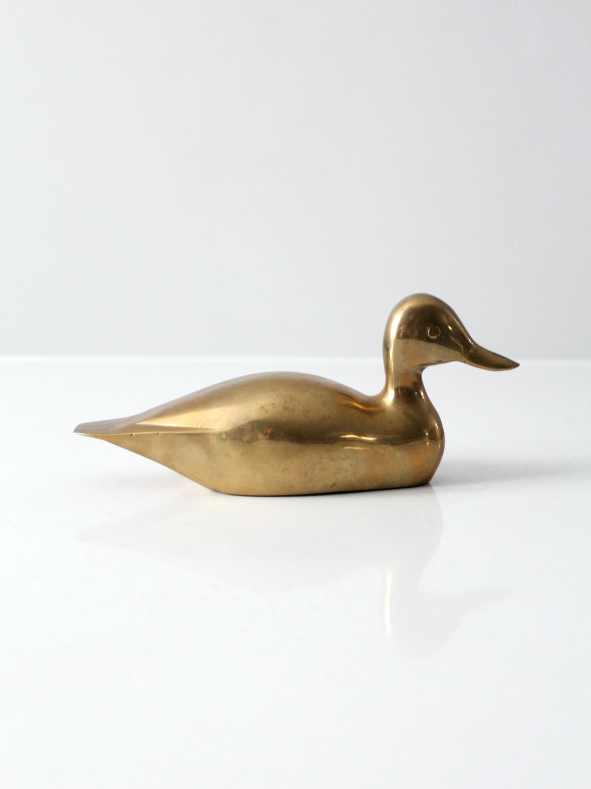 mid-century brass duck