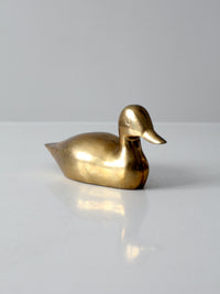 mid-century brass duck