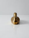 mid-century brass duck