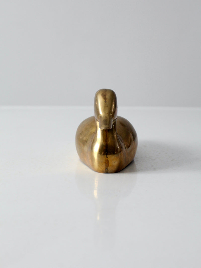 mid-century brass duck