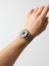 vintage silver and turquoise cuff