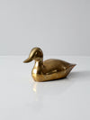 mid-century brass duck