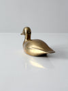 mid-century brass duck