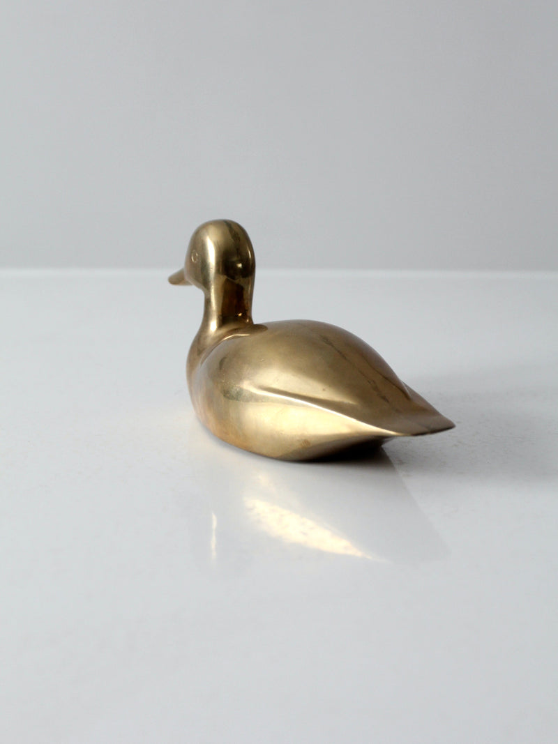 mid-century brass duck