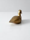 mid-century brass duck