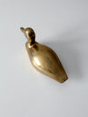 mid-century brass duck