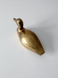mid-century brass duck