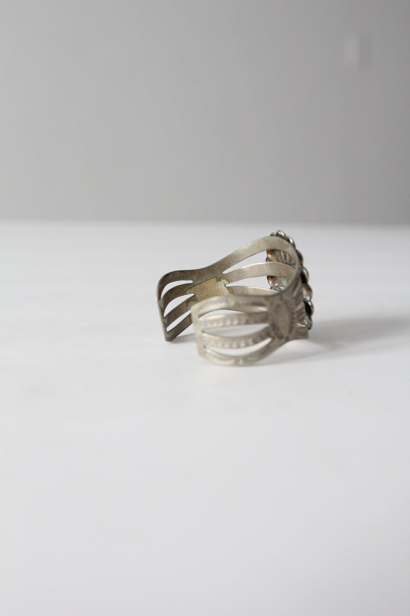vintage silver and turquoise cuff