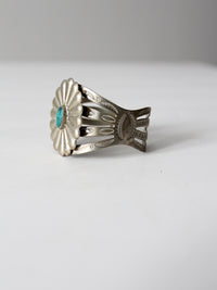 vintage silver and turquoise cuff