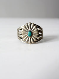 vintage silver and turquoise cuff