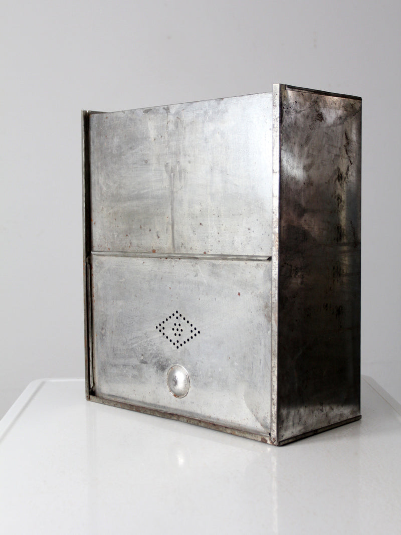 vintage metal bread box