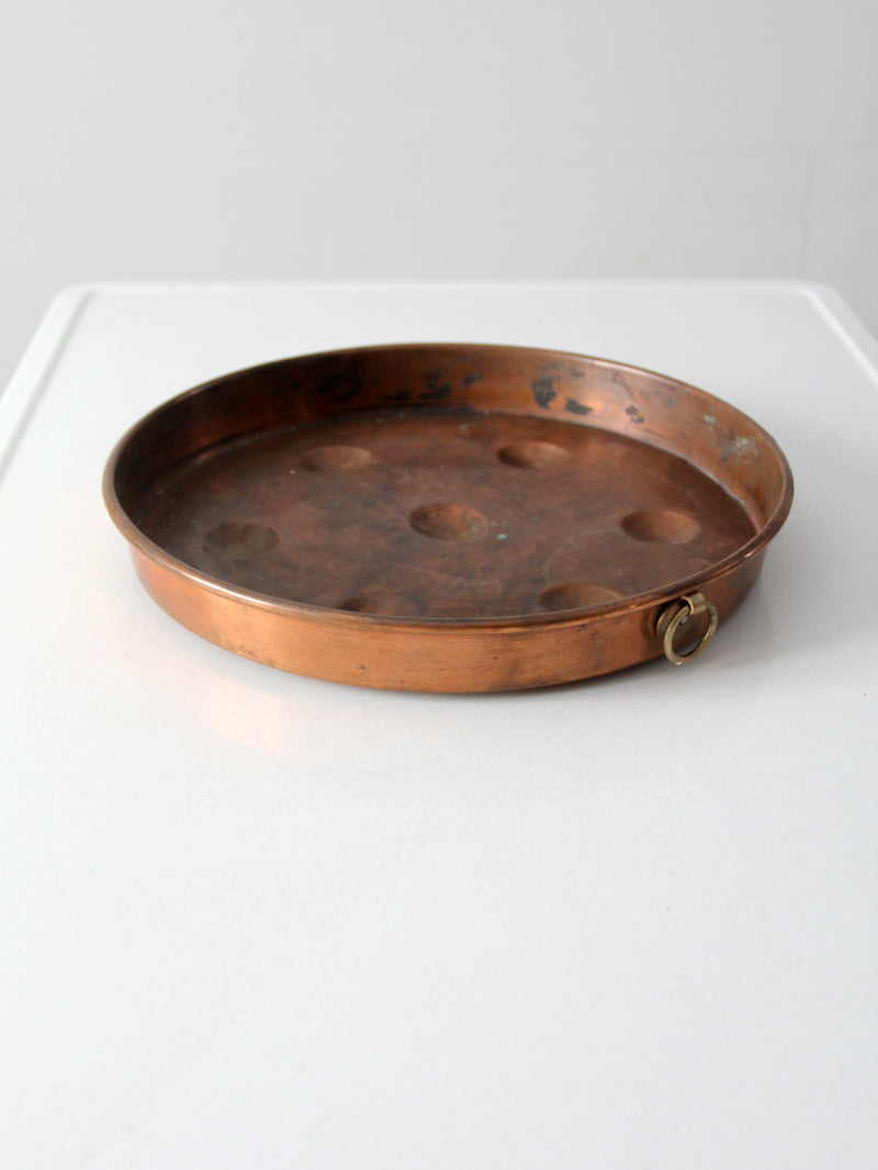 antique copper escargot pan