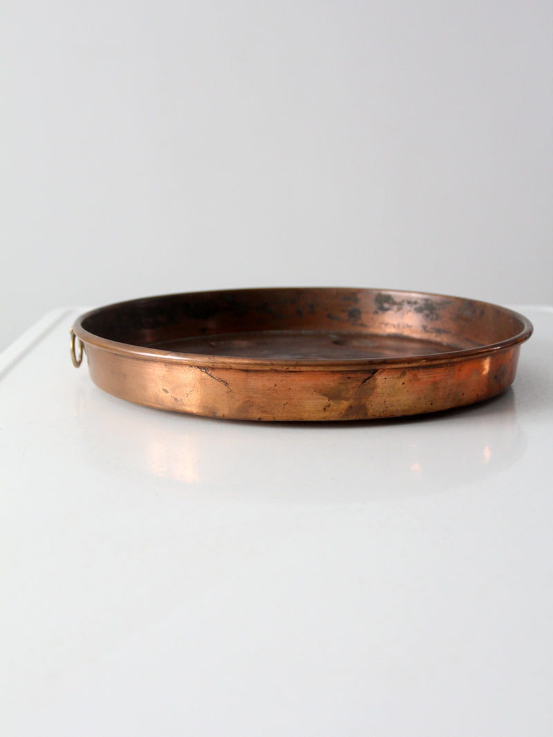 antique copper escargot pan