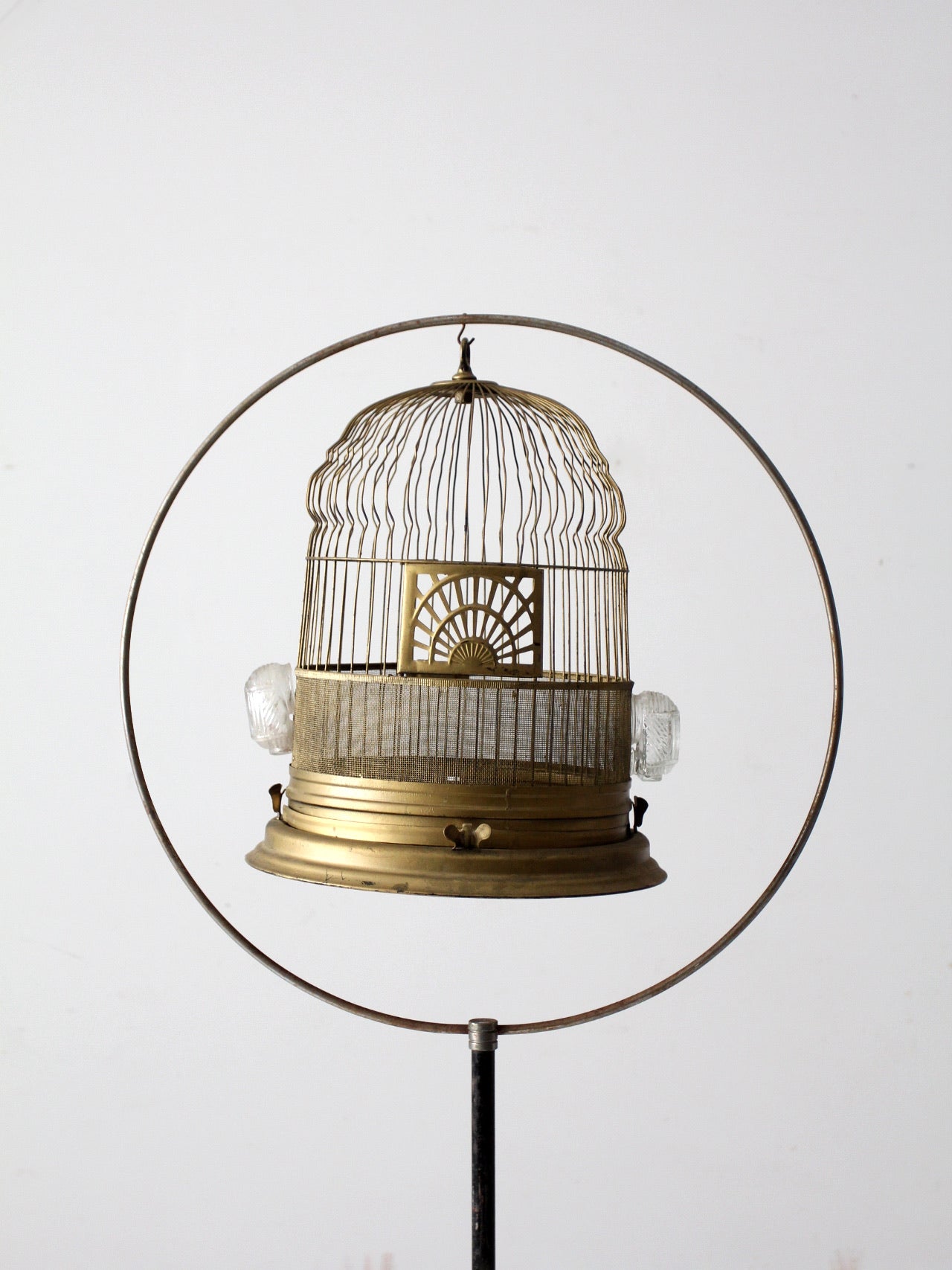 antique Crown bird cage with stand – 86 Vintage